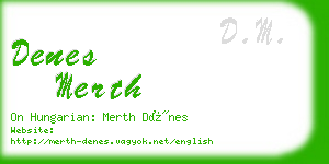 denes merth business card